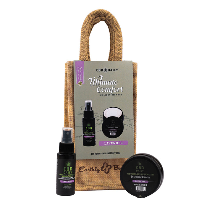 Earthly Body CBD Daily Ultimate Strength Lavender 2-Piece Holiday Gift Set