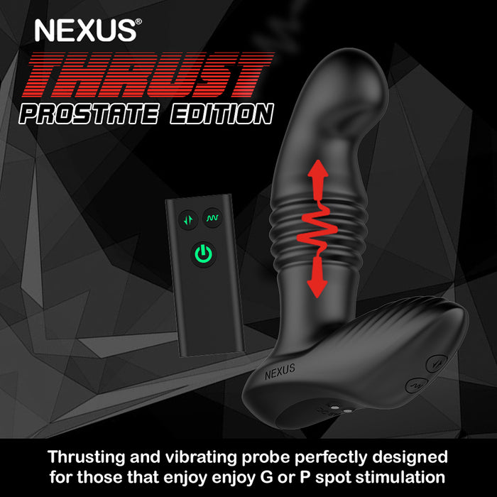 Nexus Thrust Prostate Edition Thrusting Vibrating Prostate and Perineum Massager Black