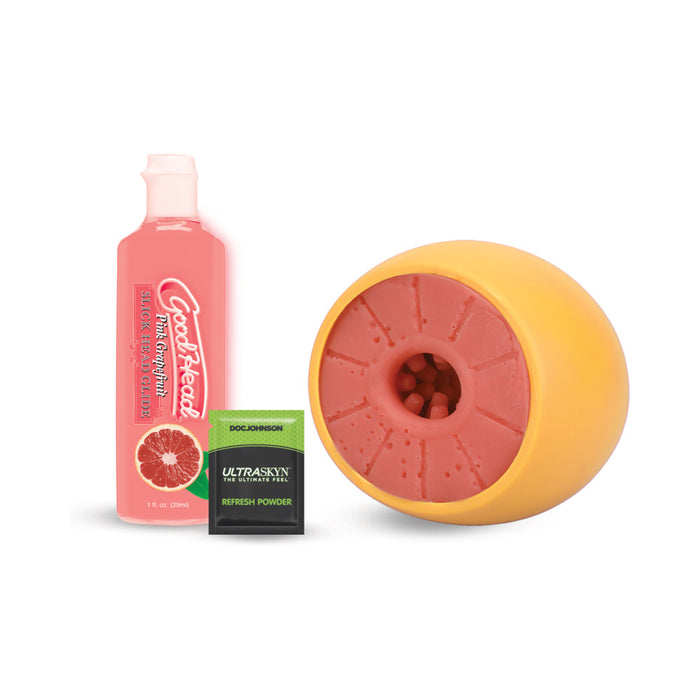 GoodHead Grapefruit Blowjob Set Yellow Pink