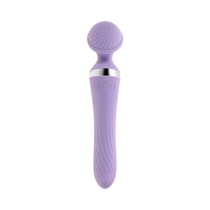 Playboy Vibrato Rechargeable Silicone Dual Ended Wand Vibrator Opal