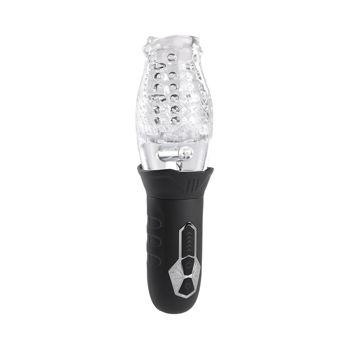 Zero Tolerance Cyclone Rechargeable Vibrating Spinning Stroker Black Clear