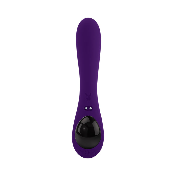 Playboy On Repeat Rechargeable Silicone Rotating Rabbit Vibrator Purple