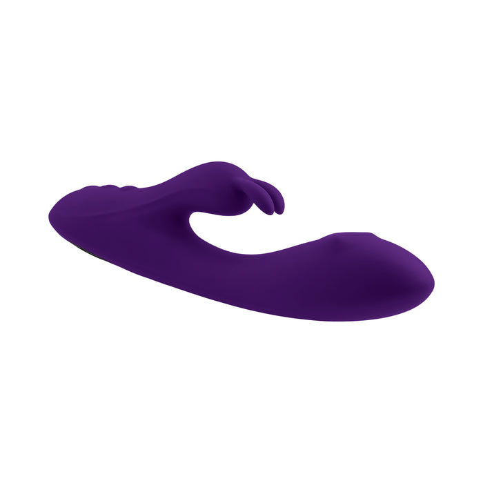 Playboy On Repeat Rechargeable Silicone Rotating Rabbit Vibrator Purple