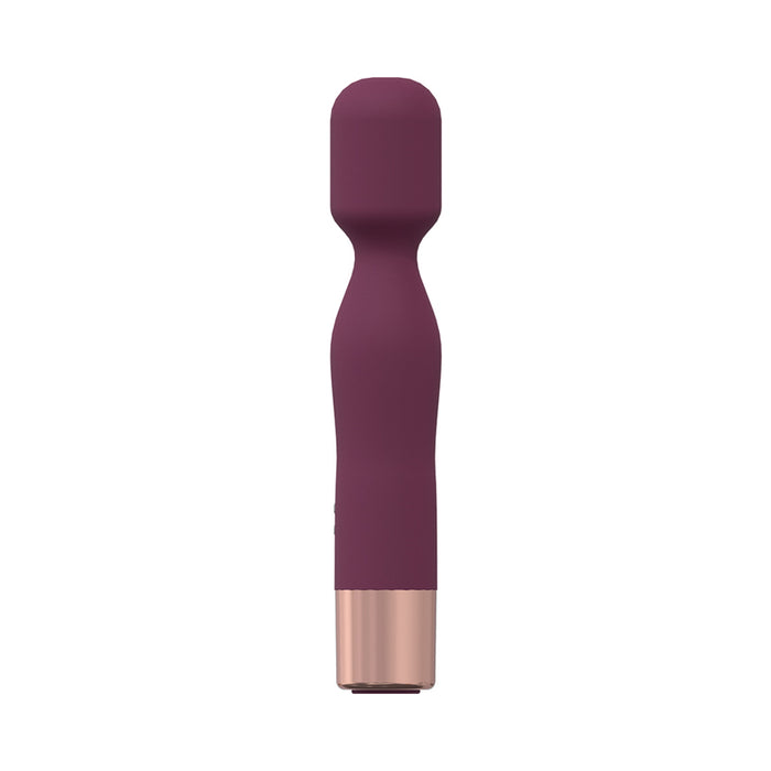 LoveLine Glamour 10 Speed Mini-Wand Silicone Rechargeable Waterproof Burgundy