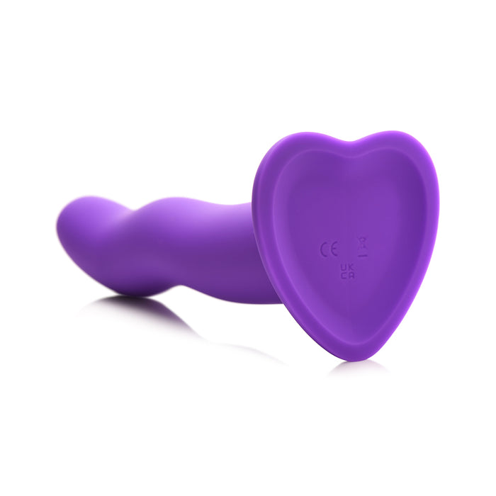 Simply Sweet 21X Vibrating Wavy Silicone Dildo W/ Remote Purple