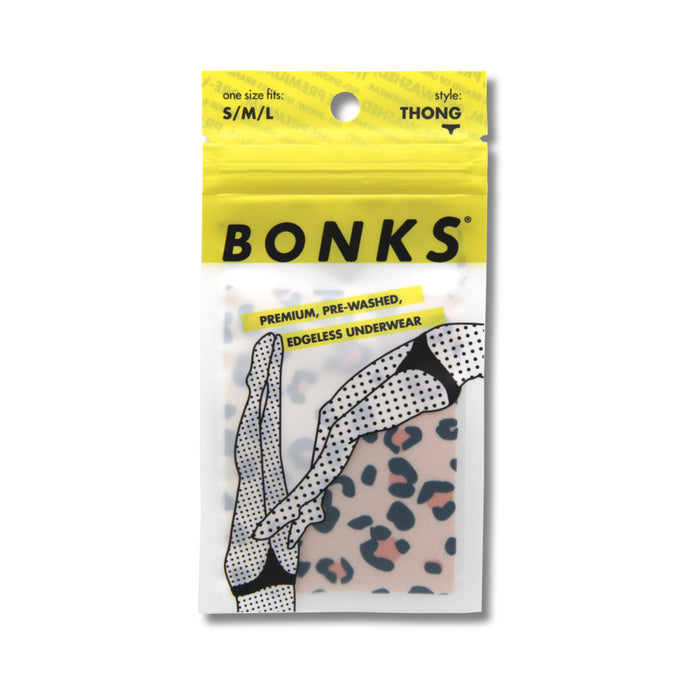 Bonks Cat's Out Of The Bag Seamless Thong O/S