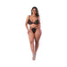 Magic Silk Glitz & Glam Bra and Thong Set Black Queen Size