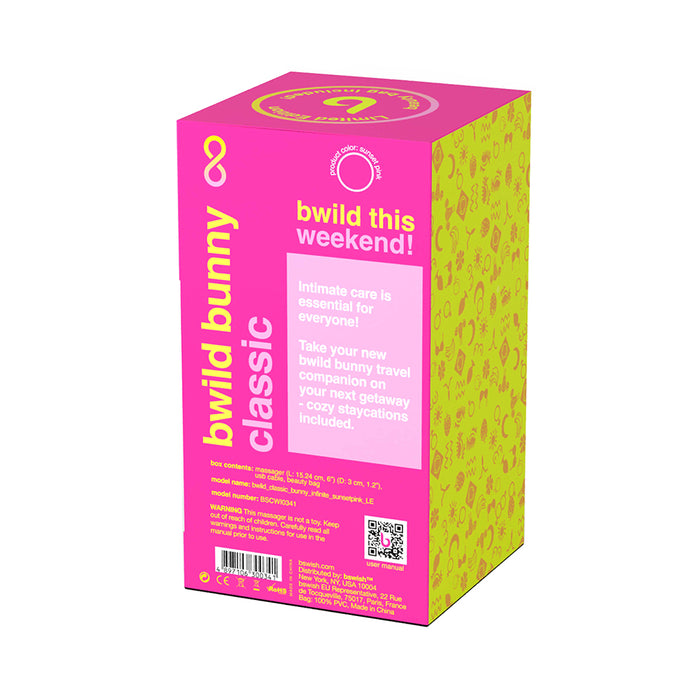 B Swish Bwild Bunny Infinite Limited Edition Vibrator Sunset Pink